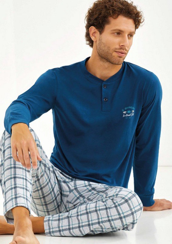 Pigiama Lungo Uomo Cotone Il Granchio cod.GP1066