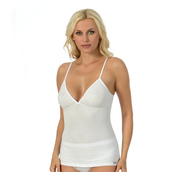 Canottiera In Cotone Elasticizzato Con Forma Seno Marlene Art.52719/52696
