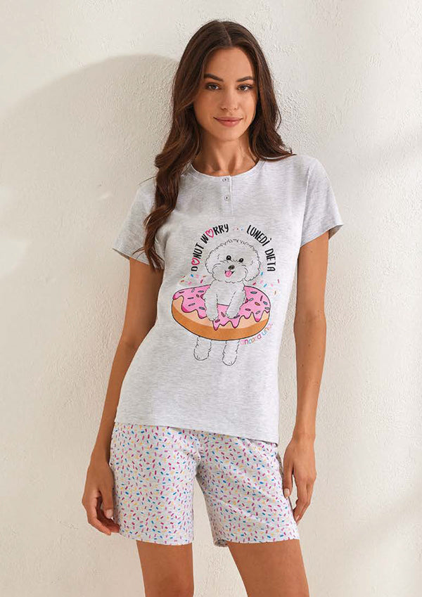 Pigiama Corto Donna Cotone Il Granchio cod.GP5102