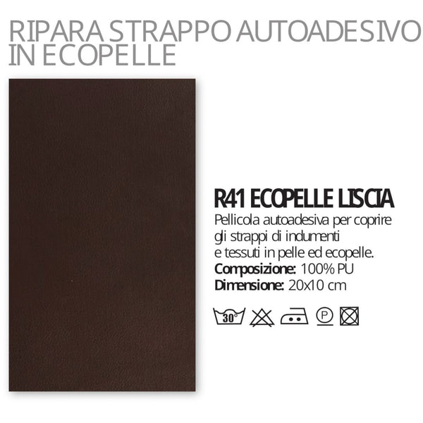 Ripara Strappi Ecopelle Autoadesivo Mas R41