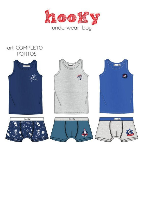 Canotta e Boxer Bimbo Cotone cod.Portos