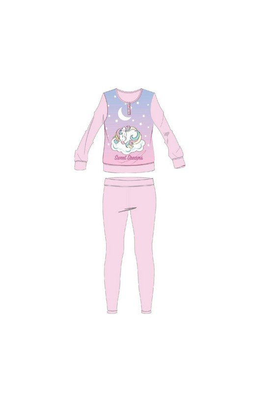 Pigiama Bimba Felpato Unicorno cod.1039