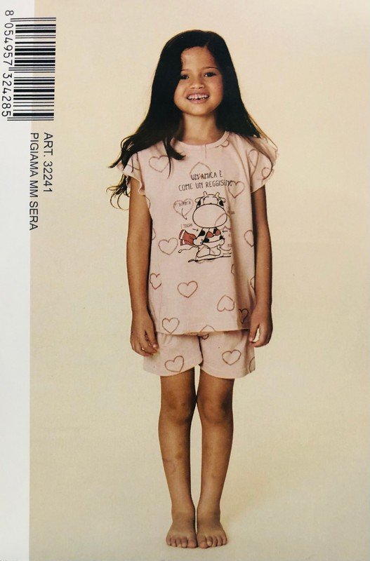 Pigiama Bimba Corto Crazy Farm cod.32241