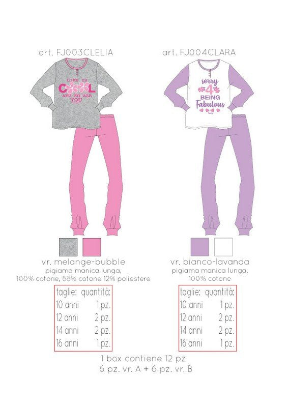 Pigiama Bimba Cotone Hooky cod.Clara