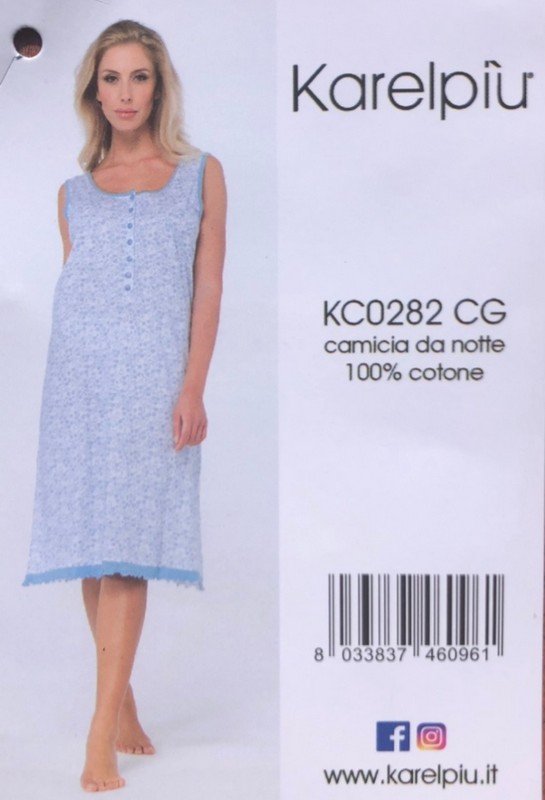 Camicia Da Notte Spalla Larga Karelpiù cod.KC0282