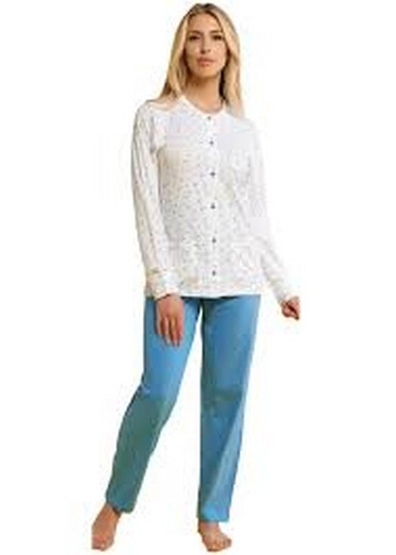 Pigiama Donna Lungo Cotone Karelpiù cod.KC4063