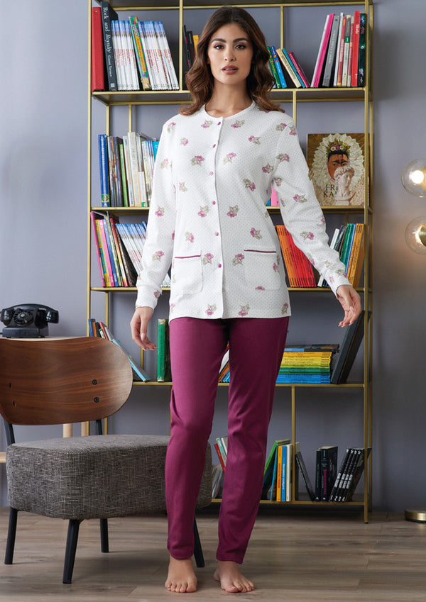 Pigiama Donna Lungo Interlock Karelpiù Cod.SE7402