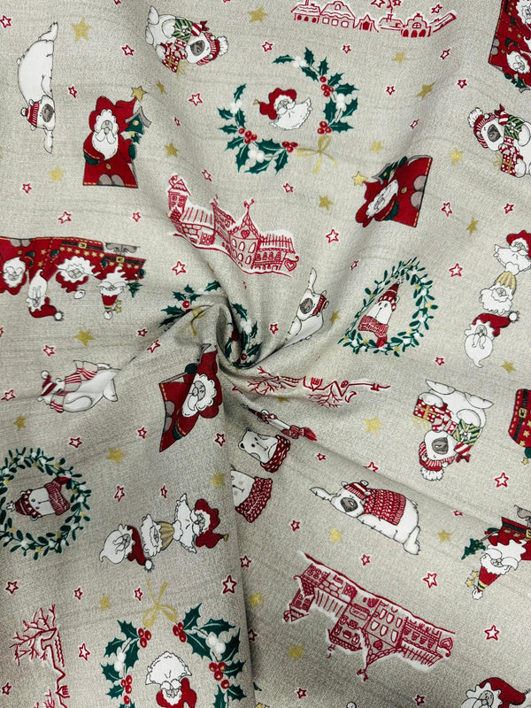 Tessuto Natale 100% Cotone