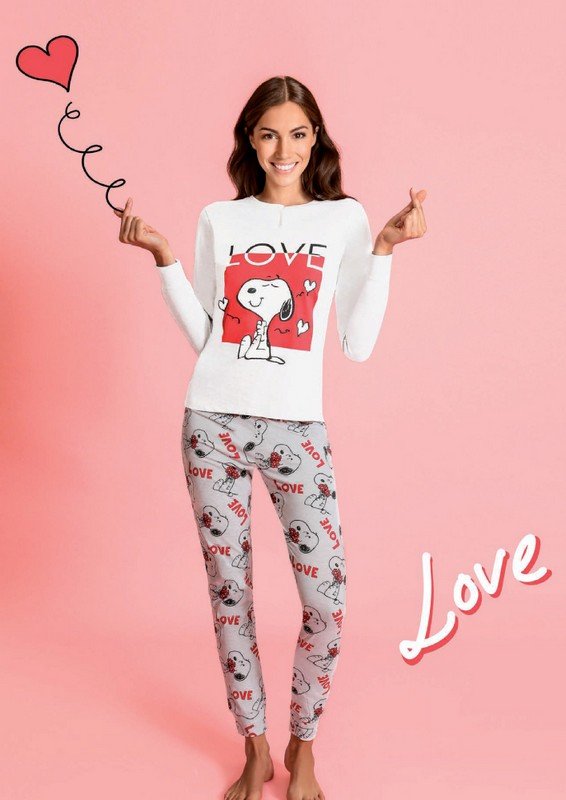 Pigiama Lungo Donna Snoopy Sabor cod.SND0359