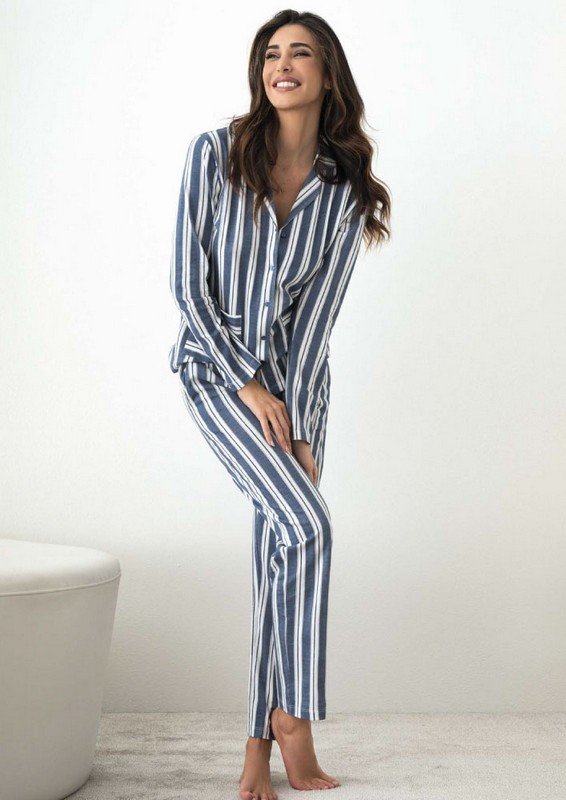 Pigiama Donna Lungo Cotone Jadea cod.3129