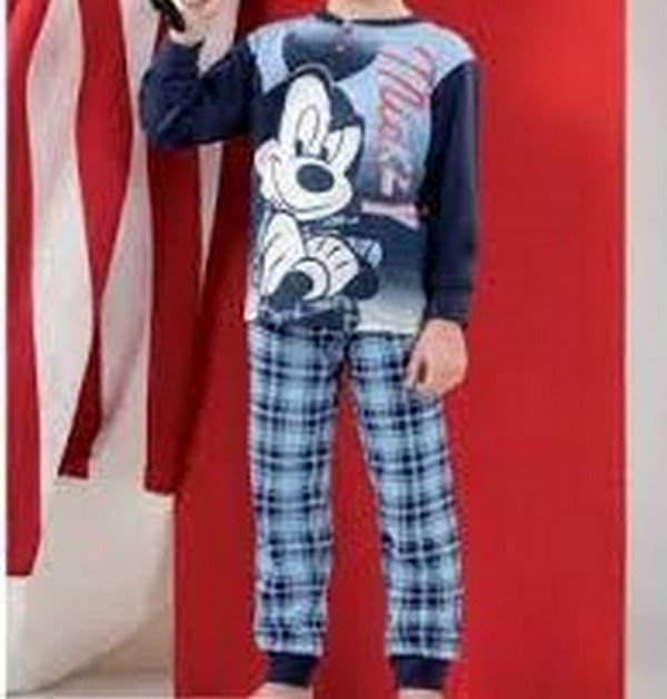 Pigiama Caldo Cotone Lungo Bambino Mickey Mouse cod.DY40G7210