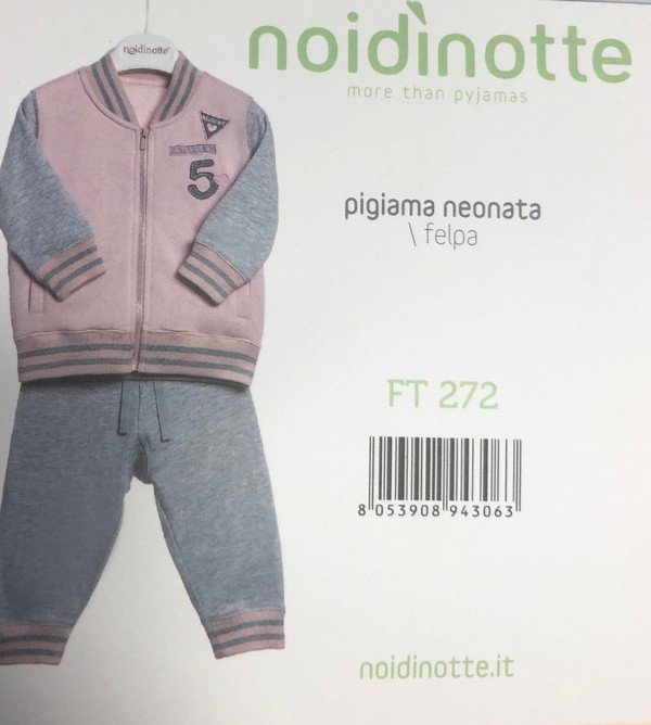 Pigiama Neonata Felpato Noidìnotte cod.FT272