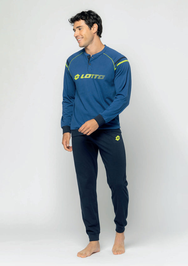 Pigiama Uomo Cotone Lungo Lotto cod.LP1177