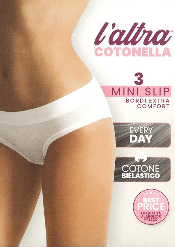 Slip Donna Cotone Tripack Vita Bassa Cotonella cod.GD018