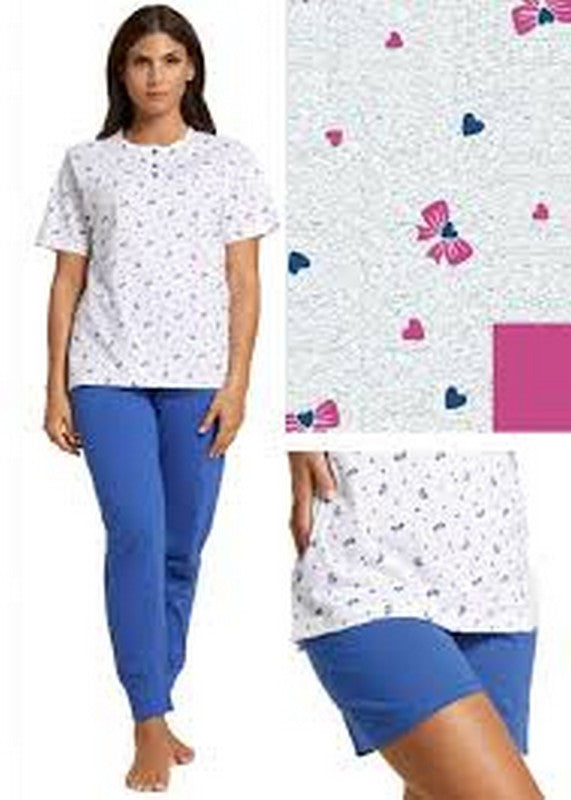 Pigiama Donna Cotone 3 Pezzi Karelpiù cod.KC2027