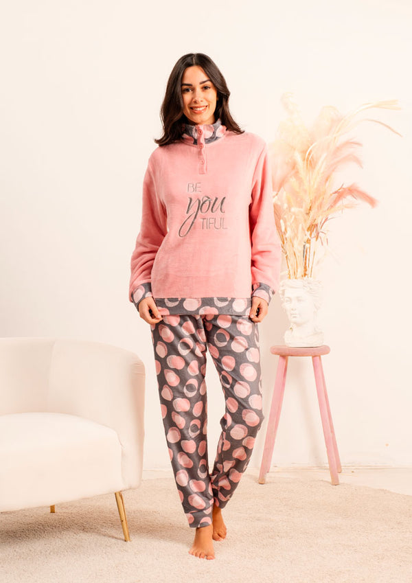 Pigiama Manica Lunga Coral Donna Kissimo 25D23003