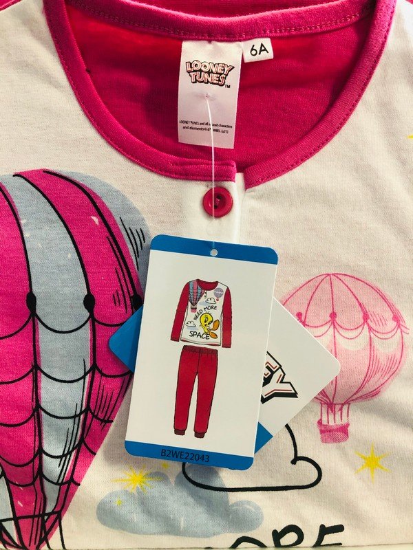 Pigiama Bimba Cotone Lungo Looney Tunes cod.22043