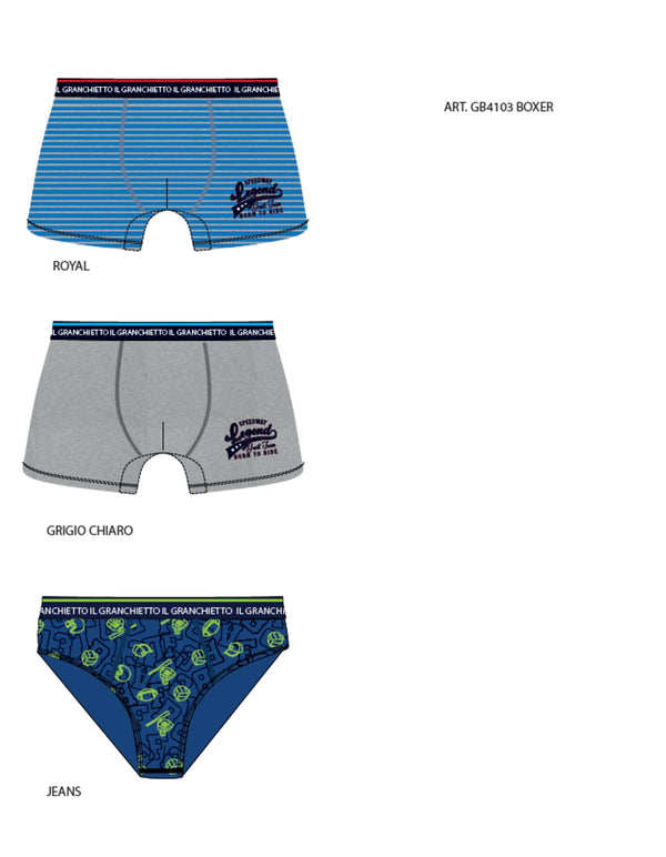 Tripack Boxer Bimbo ll Granchietto cod.GB4103