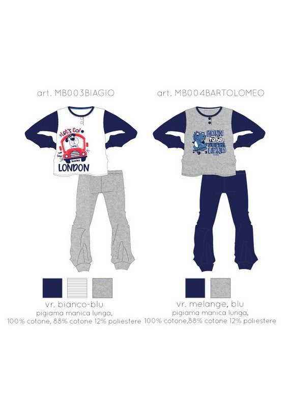 Pigiama Bimbo Cotone Lungo Hooky cod.Biagio