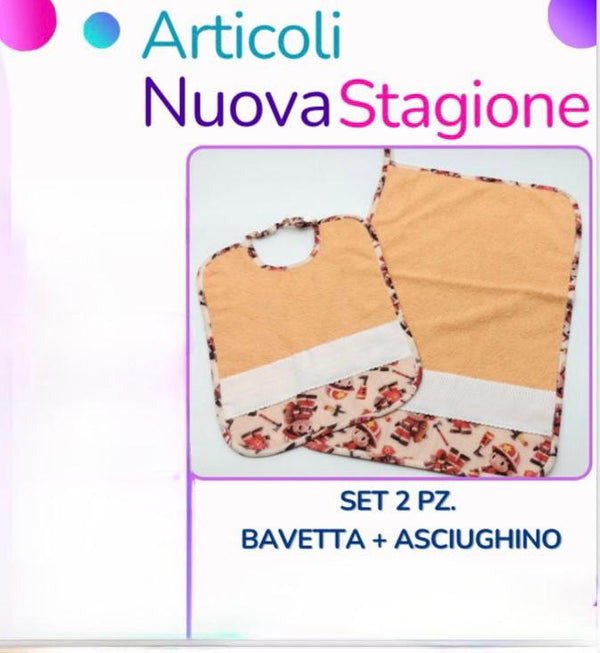 Set Asilo Bavaglino e Asciugamano cod.BAS15C