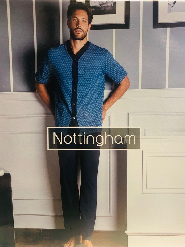 Pigiama Uomo Cotone Corto Jersey Nottingham cod.PG33155