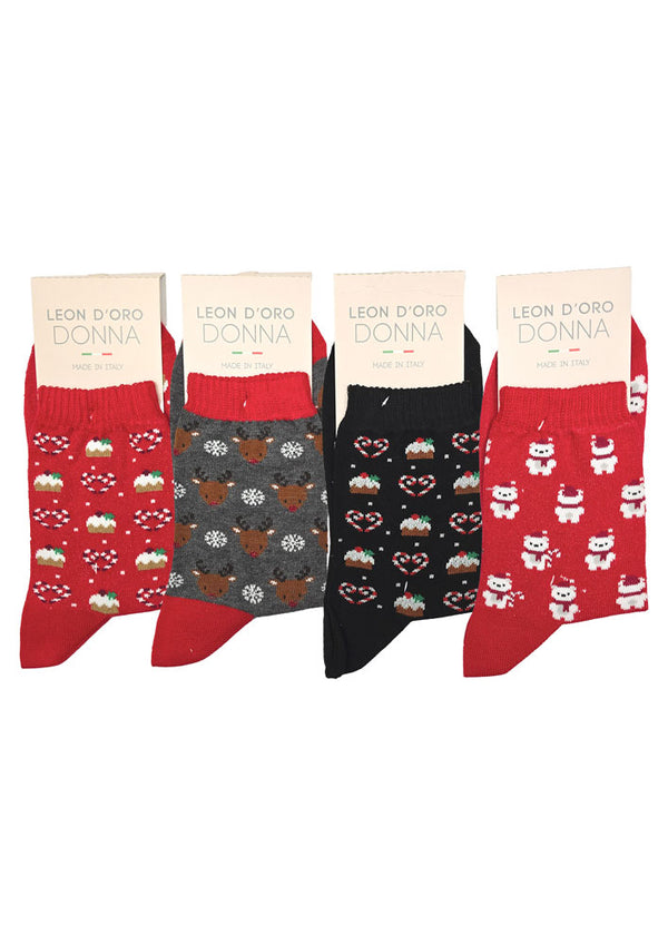 Calza Corta Donna Caldo Cotone Leon D'oro 439