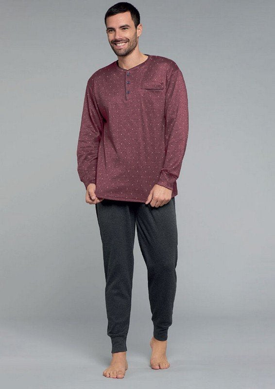 Pigiama Lungo Uomo Caldo Cotone Karelpiù cod.KF3114
