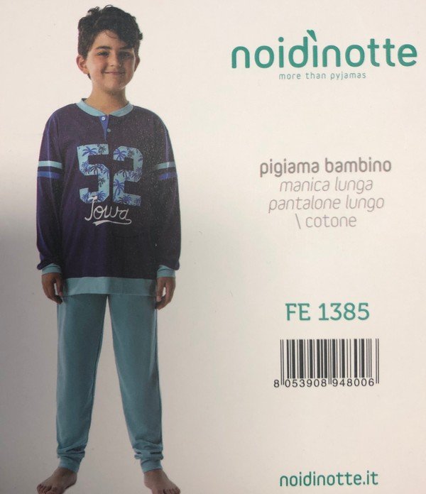 Pigiama Bambino Cotone Noidìnotte cod.FE1385