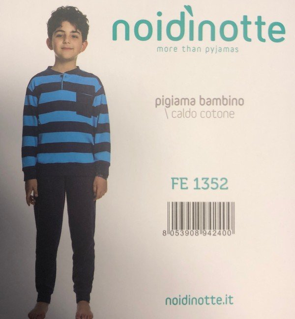 Pigiama bambino Caldo Cotone Noidìnotte cod.FE1352