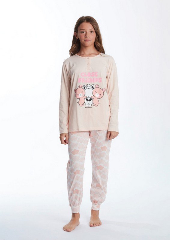Pigiama Bimba Lungo Cotone Crazy Farm cod.32594