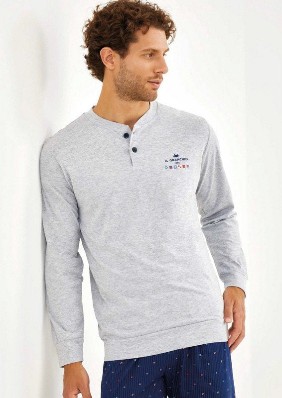 Pigiama Lungo Uomo Cotone Il Granchio cod.GP1068