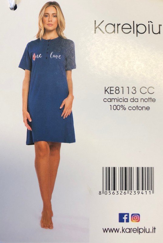 Camicia Da Notte Donna Karelpiù cod.KE8113