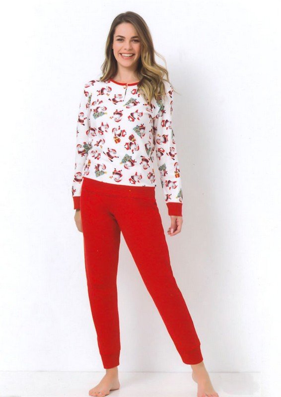 Pigiama Donna Caldo Cotone Natale Il Granchio cod.GP6039