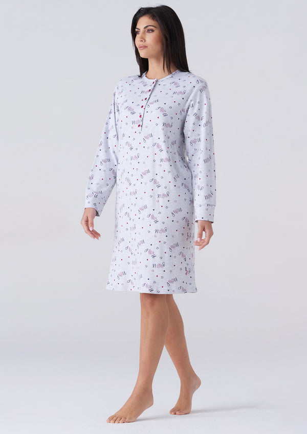 Camicia Da Notte Donna Cotone Karelpiù cod.KY7051