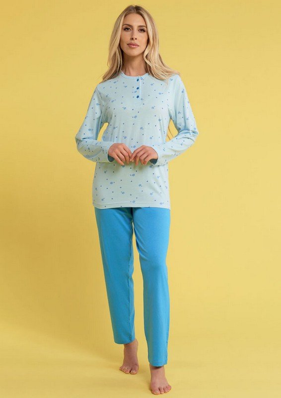 Pigiama Donna Lungo Cotone Karelpiù cod.KC4000