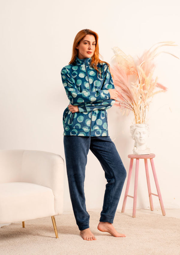 Pigiama Full Zip Manica Lunga Coral Donna Kissimo 25D23004