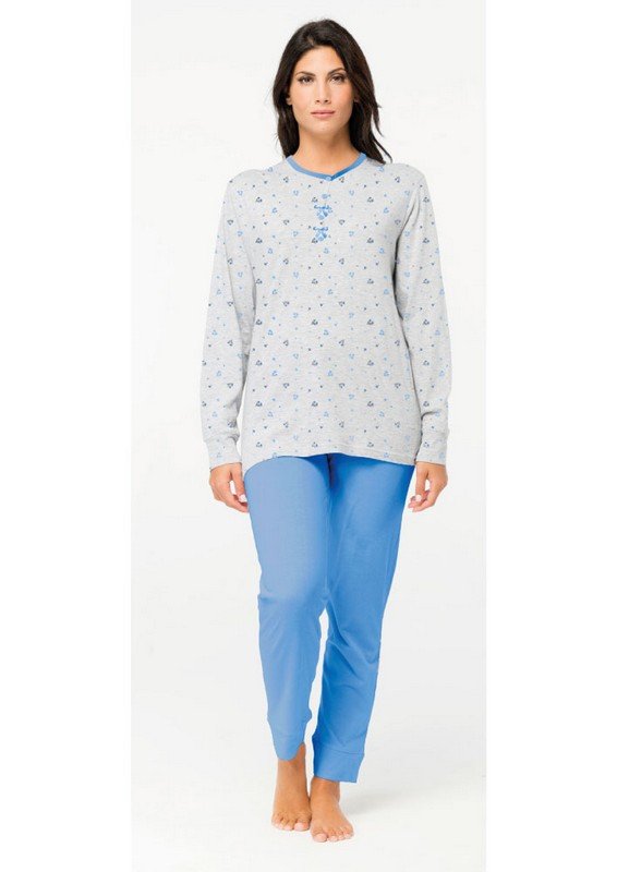 Pigiama Donna Cotone Lungo Karelpiù cod.KC2016